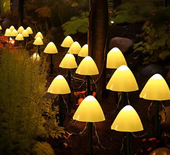 Landsigns nya produkter，LED Mushroom String Decoration Solar Ground Lights.