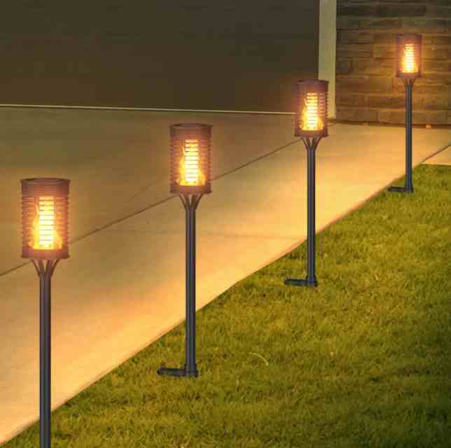 Konstgjord rotting Flame Light Outdoor Garden Solar Light