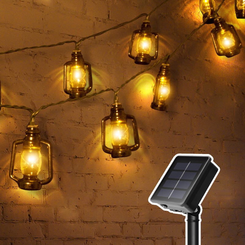 LED Vintage fotogenflaska Solar String Lights Outdoor