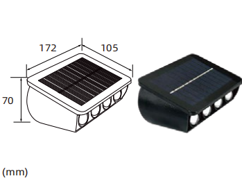 Ny solcellslampa utomhusvägglampa