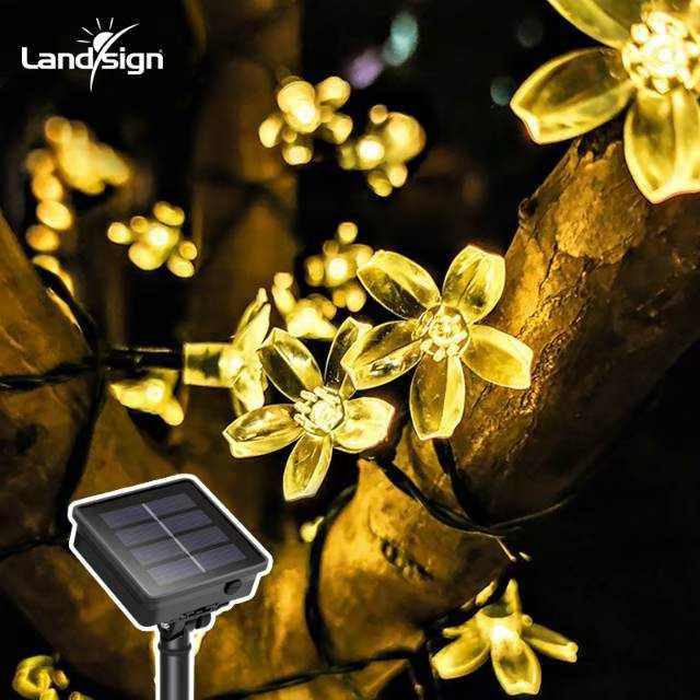 Solar LED Cherry Blossom String Garden Light