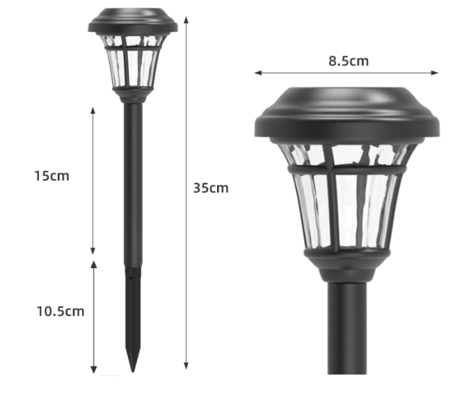 Vattentät gräsmatta Light Solar Garden Lights